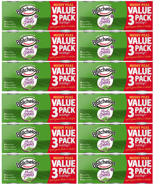 12 x Batchelors Mushy Peas 3 X 225G
