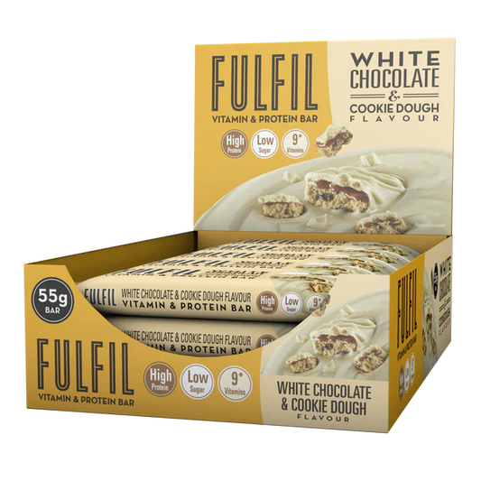 15 x Fulfil White Chocolate & Cookie Dough Vitamin & Protein Bar 55G