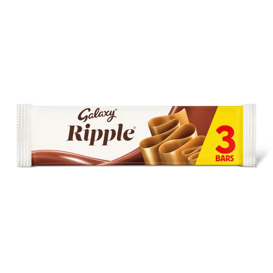 29 x Galaxy Ripple Milk Chocolate Bars 3pk - 90GM