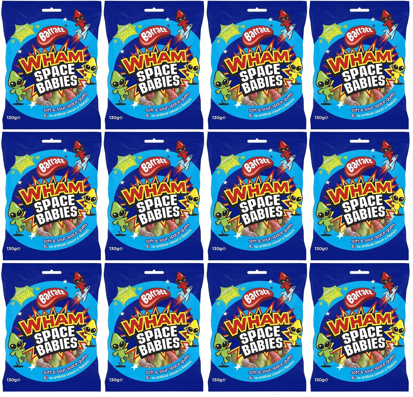 12 x Barratt Wham Space Babies - 130GM