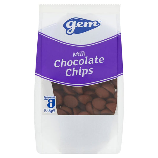 10 x Gem Milk Chocolate Chips 100G