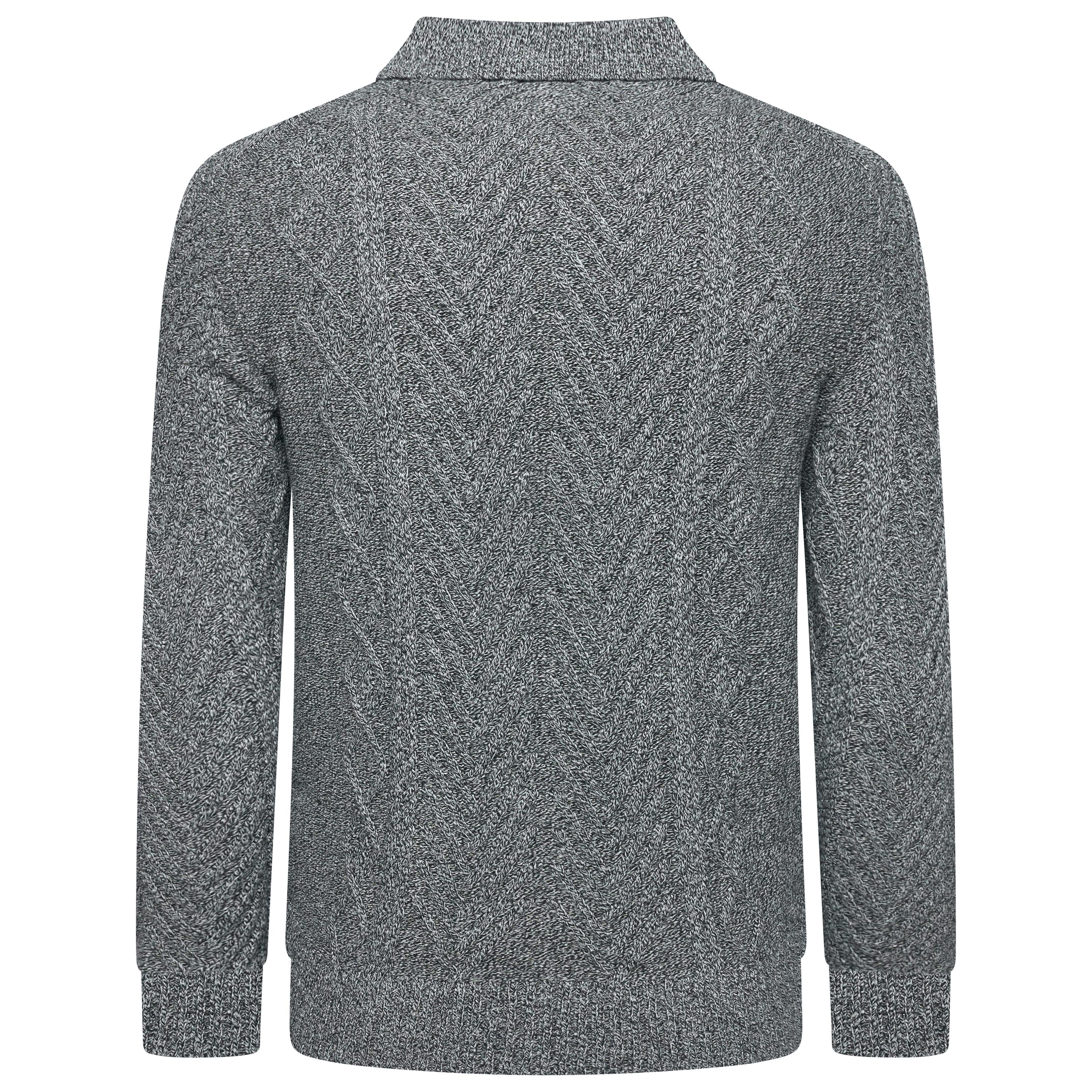 Crew Clothing Company Cable Knit Button Neck Jumper