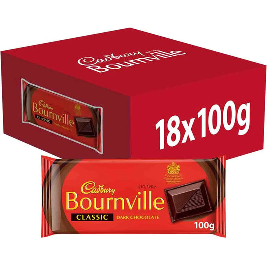 18 x Cadbury Bournville - 100GM
