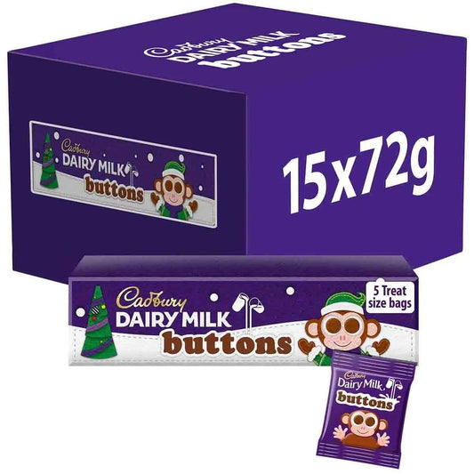 15 x Cadbury Buttons Tube Xmas  - 72GM