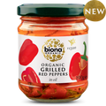 Organic Grilled Red Peppers In Oil - 190g - Biona