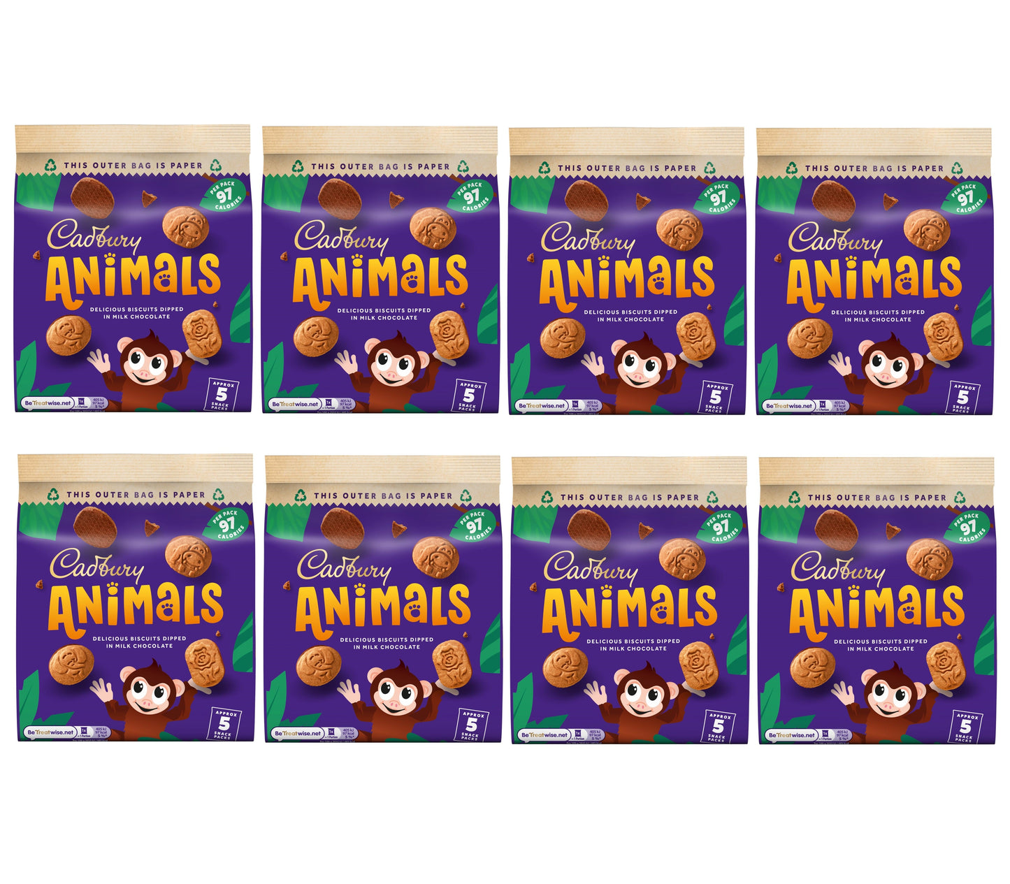 8 x Cadbury Mini Animals 99.5g