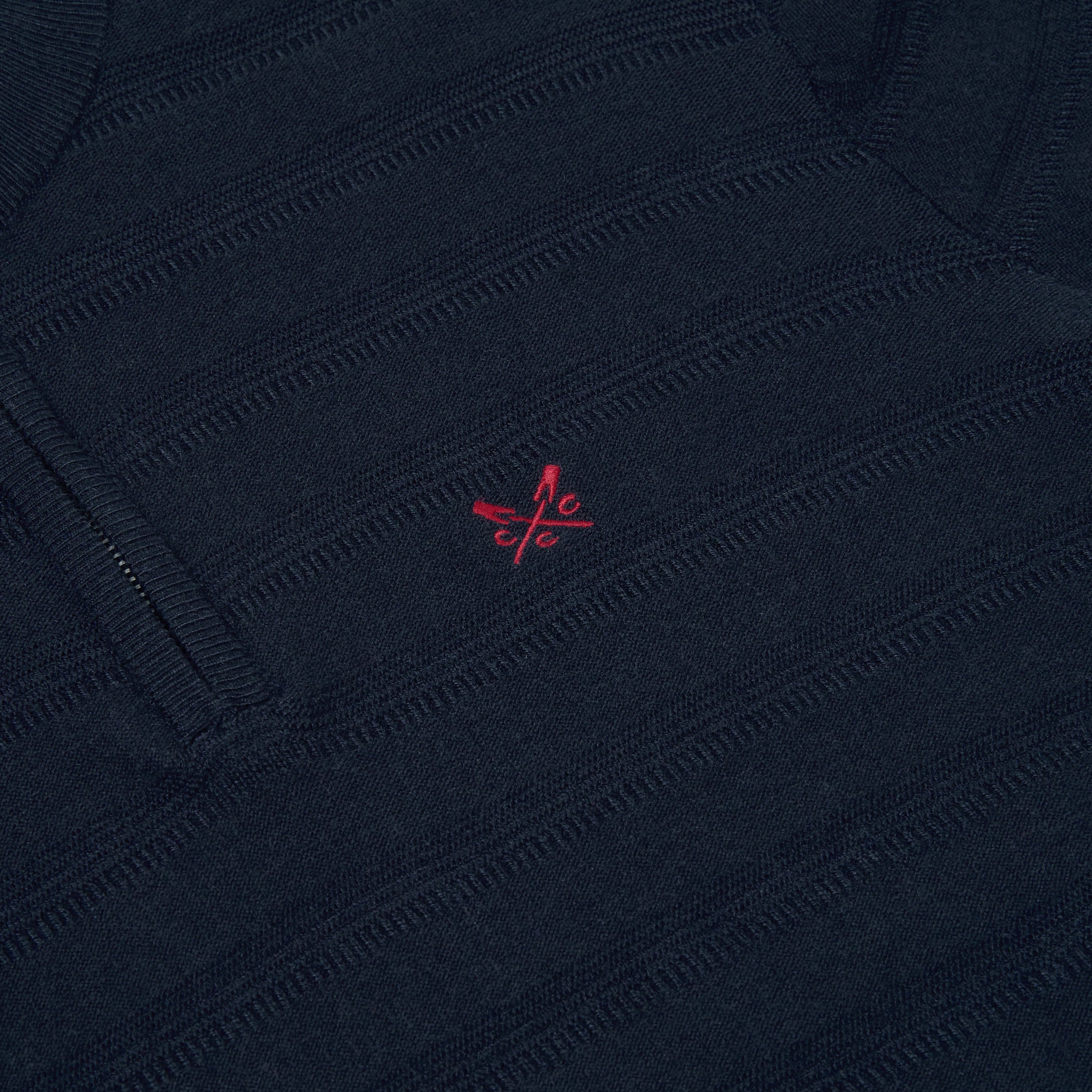 Crew Clothing Company Cashmere & Silk Blend Quarter Zip Jumper