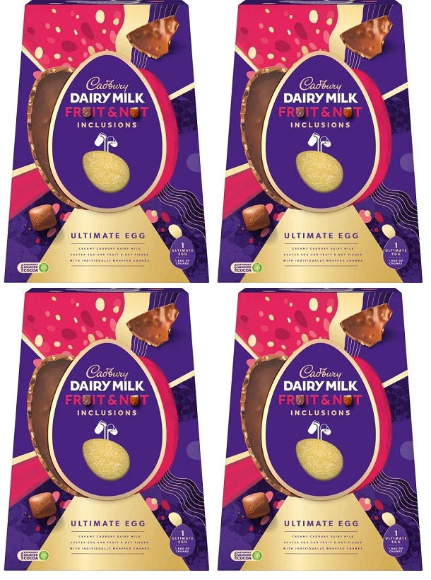 4 x Cadbury Fruit & Nut Ultimate Egg - 400GM