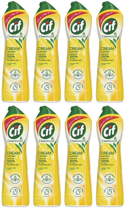 8 x Cif Lemon Cream Cleaner 500 Ml