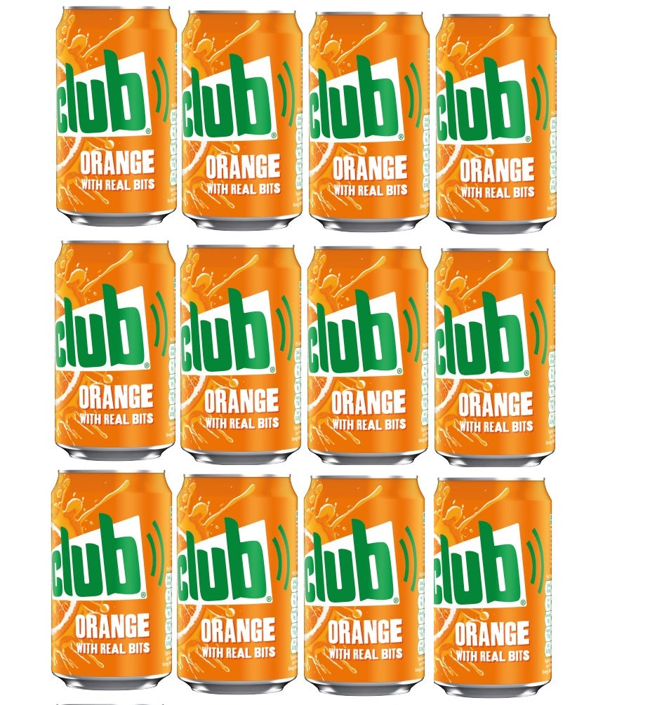 12 x Club Orange Cans - 330Ml