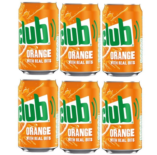 6 x Club Orange Cans - 330Ml