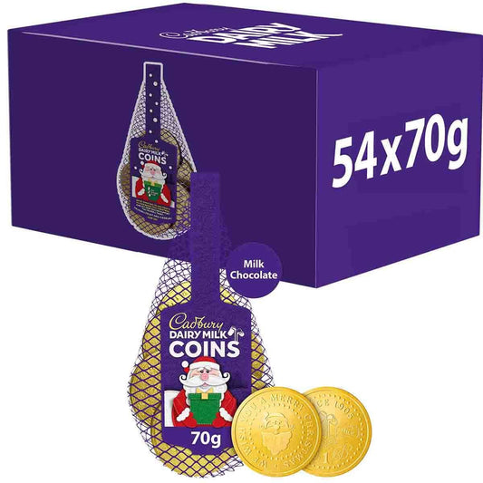 54 x Cadbury Dairy Milk Coins  - 70GM