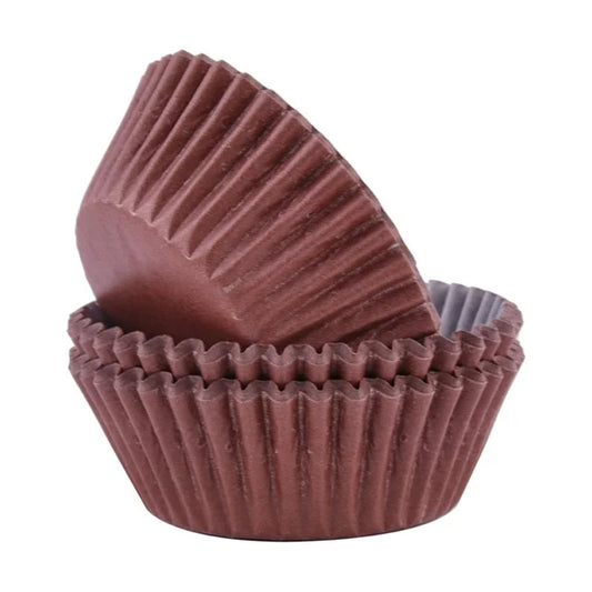 Pme Block Colour Cupcake Cases Chocolate (Pack 60)