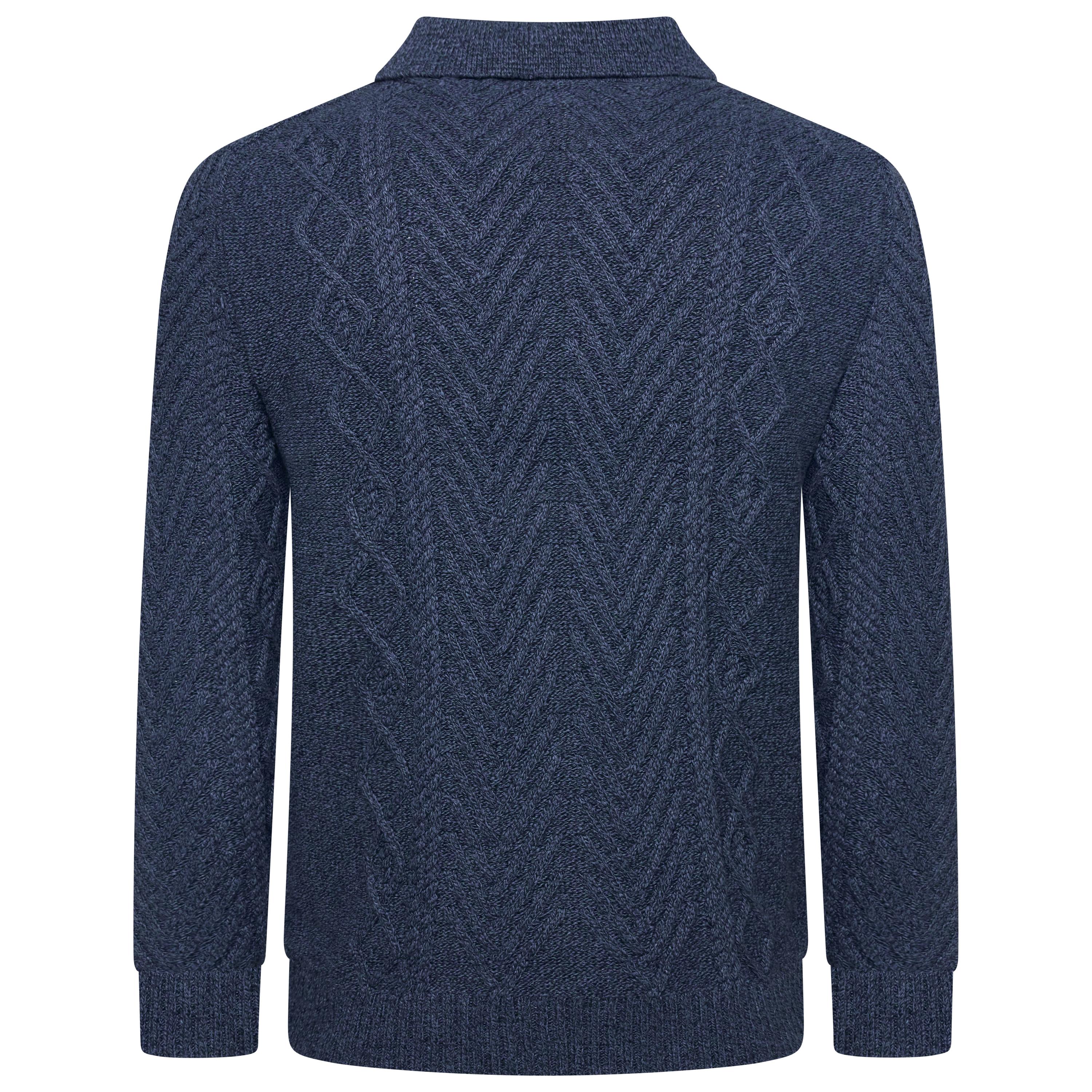 Crew Clothing Company Cable Knit Button Neck Jumper
