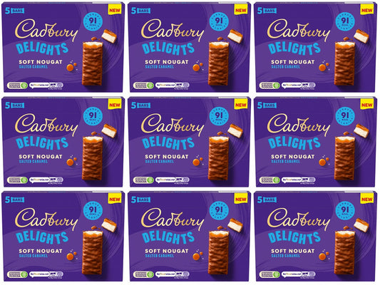 9 x Cadbury Delights Salted Caramel 5Pk - 110GM