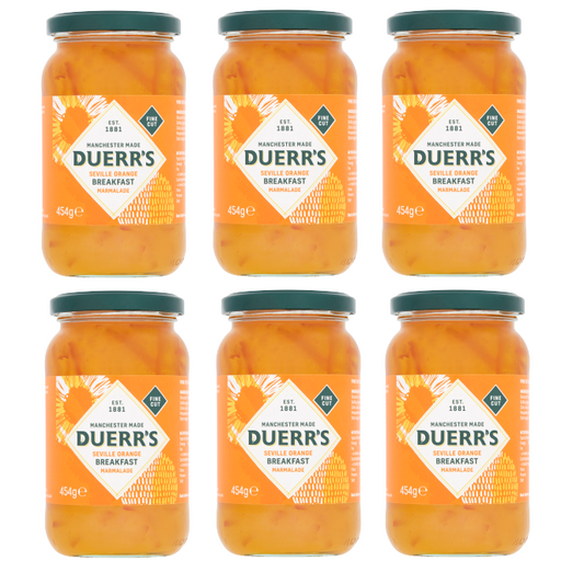 6 x Duerrs Breakfast Marmalade 454G