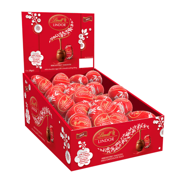 48 x Lindt Milk Chocolate Lindor Filled Egg - 28GM