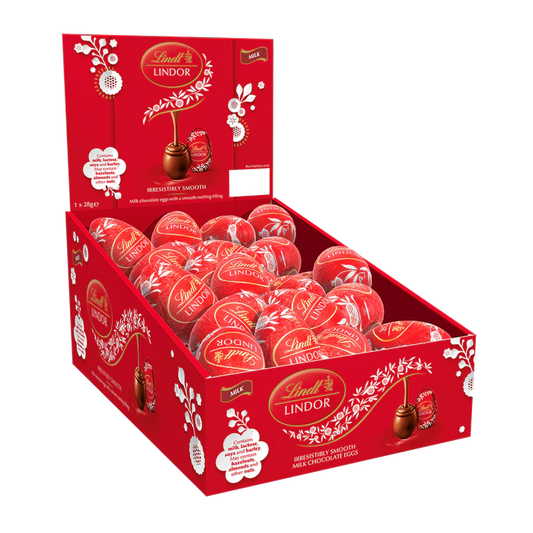 48 x Lindt Milk Chocolate Lindor Filled Egg - 28GM
