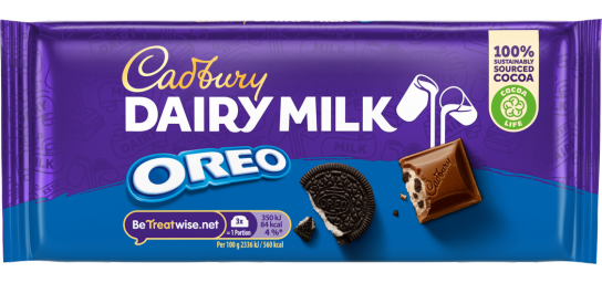 17 x Cadbury Dairy Milk With Oreo Chocolate Bar 120G