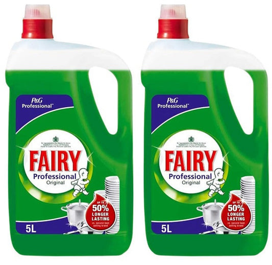 2 x Fairy Professional Washing Up Liquid Original Bulk 5L