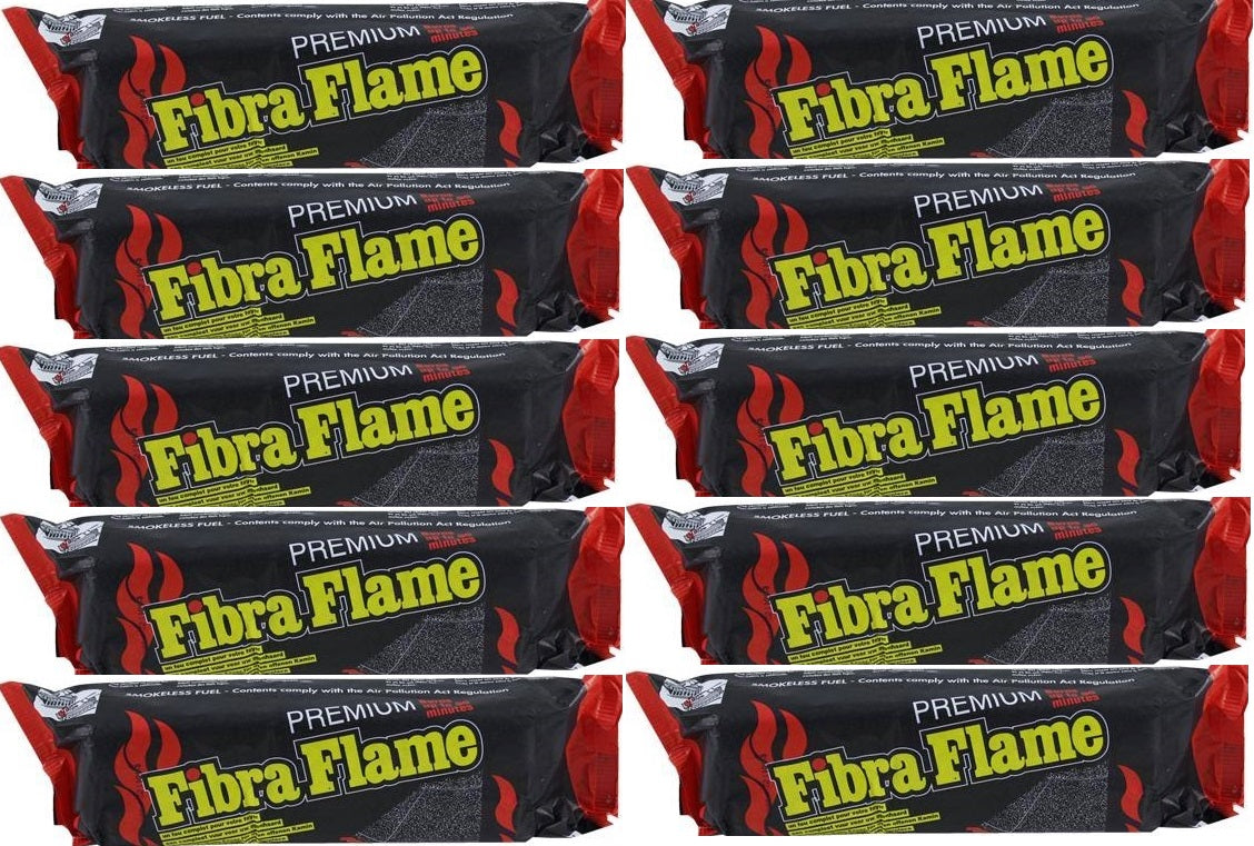 10 x Fibra Flame Premium Fire log