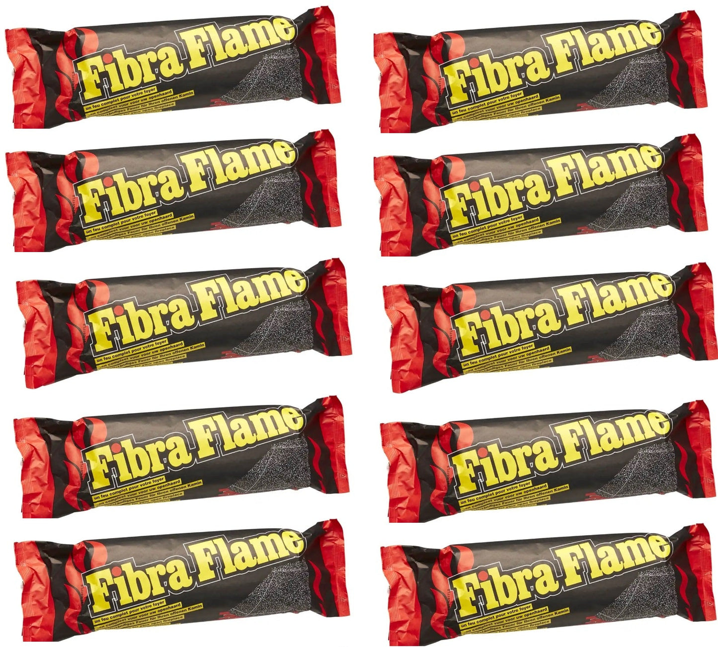 10 x Fibra Flame Premium Fire log