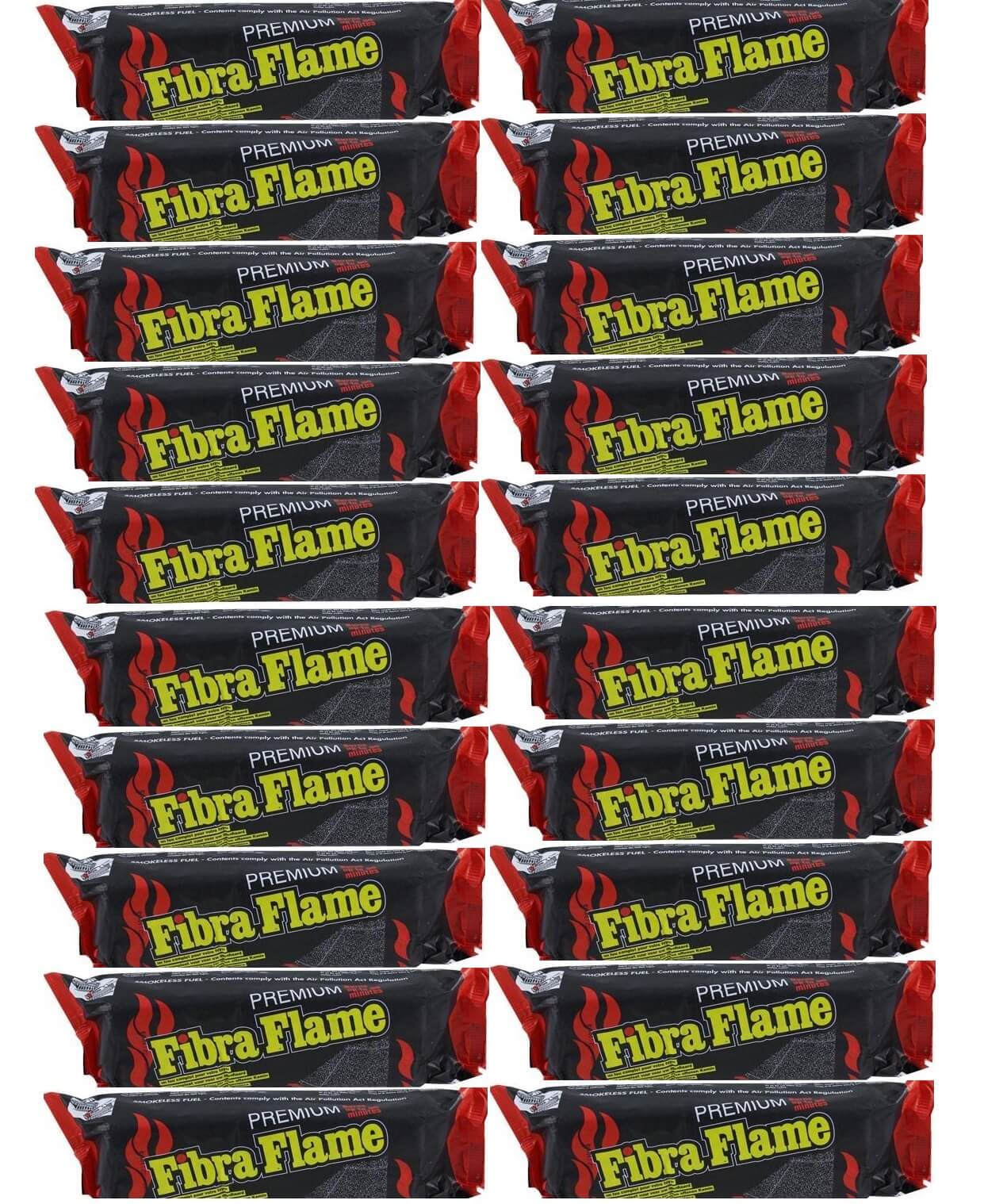 20 x Fibra Flame Fire log Premium Eco Smokeless