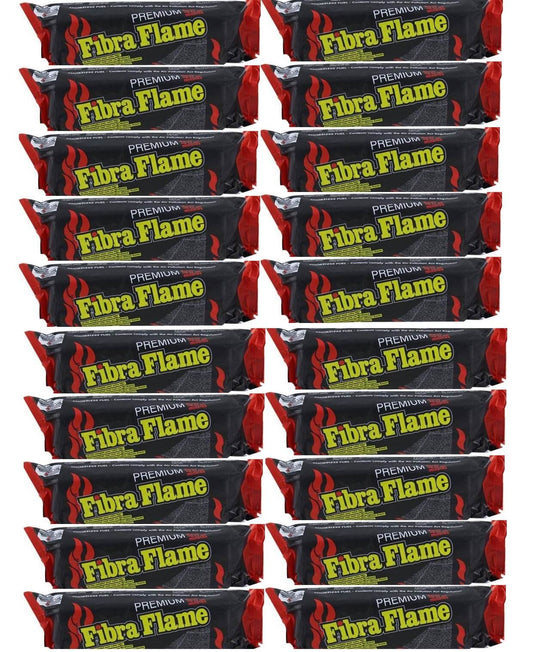 20 x Fibra Flame Fire log Premium Eco Smokeless
