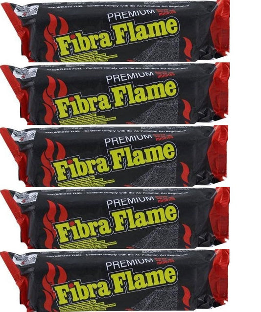 5 x Fibra Flame Eco Smokless Fire log