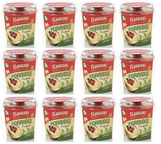 12 x Flahavan's Goodness To Go! Porridge Original 50G
