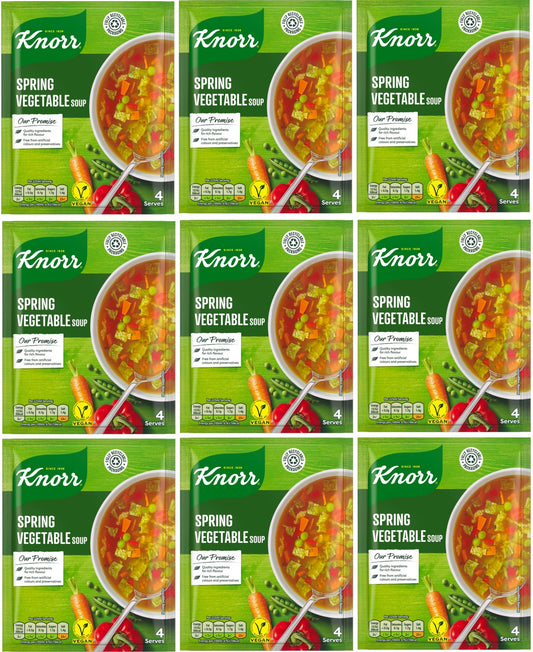 9 x Knorr Soup Spring Vegetable 48G
