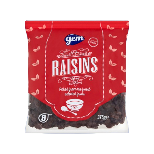 12 x Gem Raisins 375G