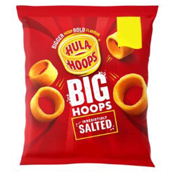 20 x Hula Hoops Big Hoops Salted Potato Rings 70G