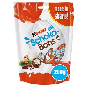 18 x Kinder Milk And Hazelnut Schoko Bons 200G