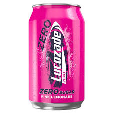 24 x Lucozade Energy Zero Sugar Drink Pink Lemonade 330Ml