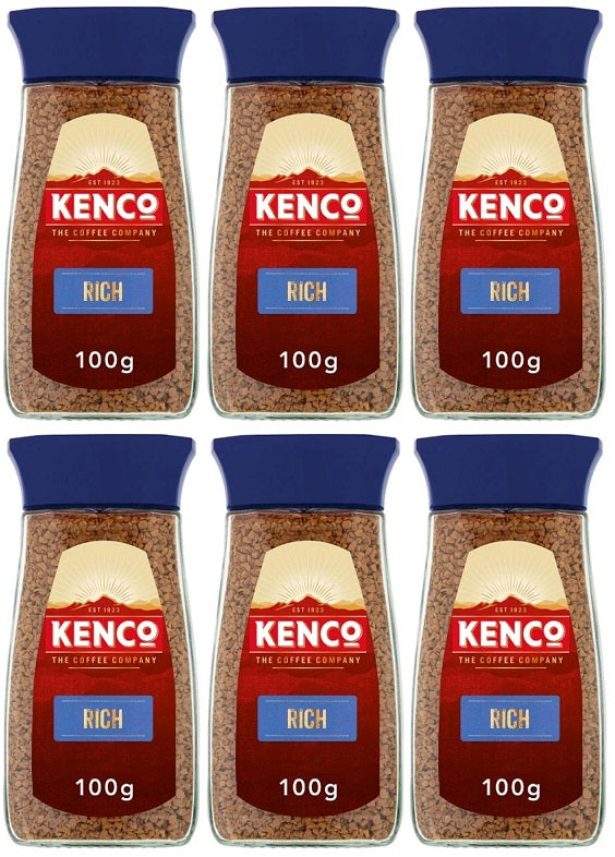 6 x Kenco Rich Instant Coffee Jar 100G