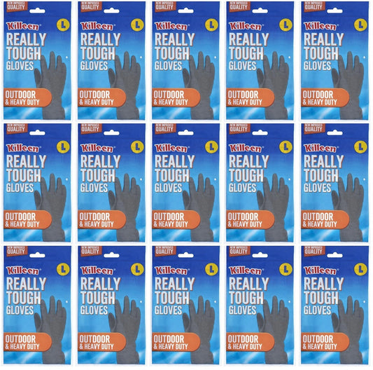 15 x Killeen Really Tough Gloves Outdoor & Heavy Duty (Large)