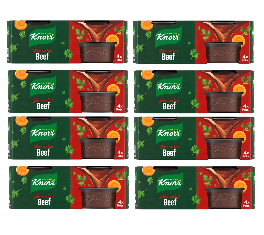 8 x Knorr Stock Pots Gel Beef 4'S
