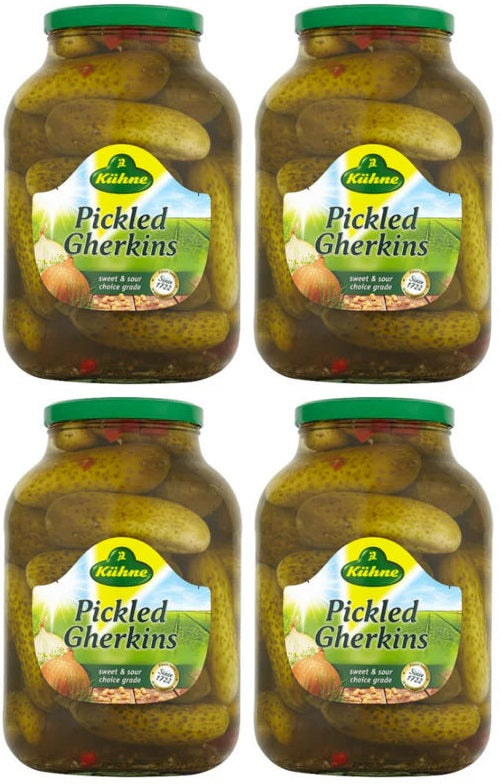 4 x Kühne Pickled Gherkins 2450G