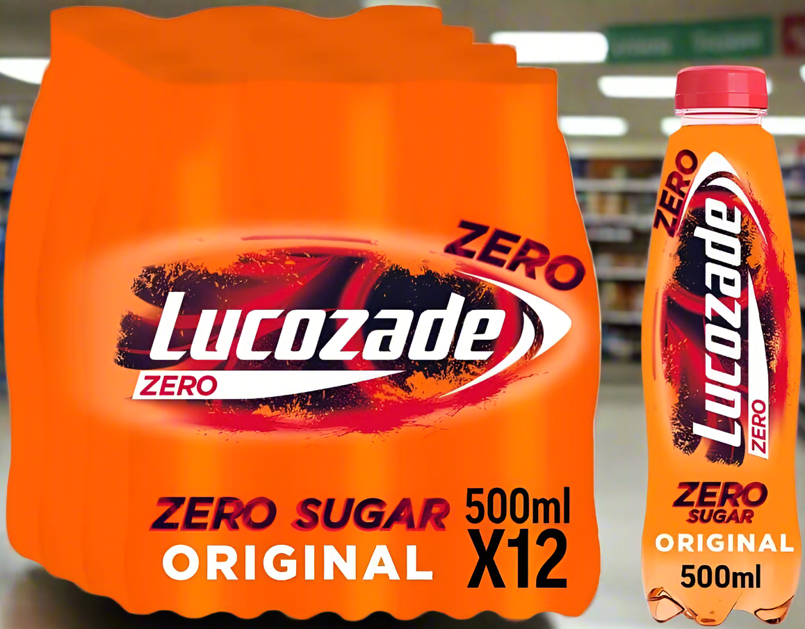 12 x Lucozade Zero - 500ML