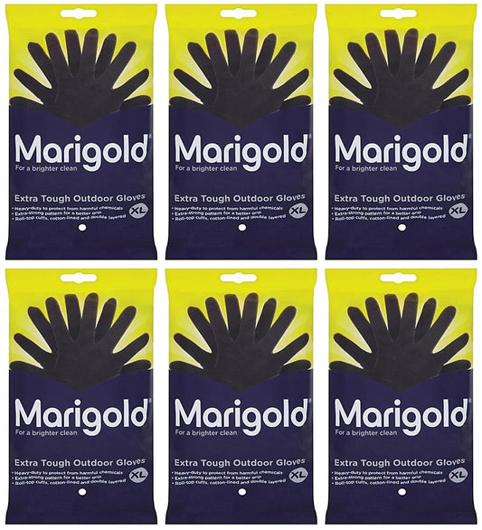 6 x Marigold Extra Tough Outdoor Gloves Xl 95