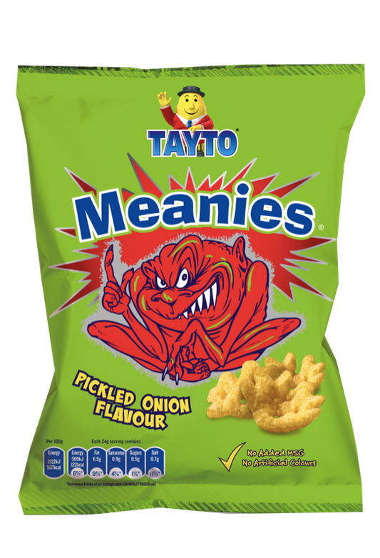 12 x Tayto Meanies Pickled Onion Flavour 7 X 17G