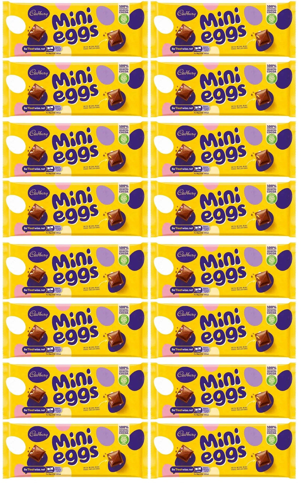 16 x Cadbury Crème Egg Chocolate Bar Tablet - 110GM