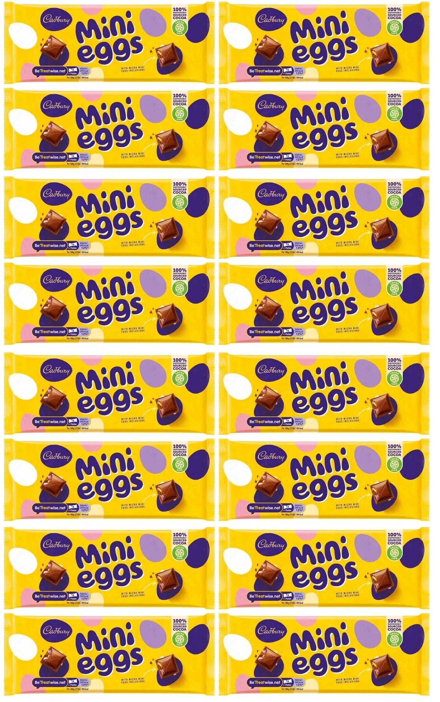 16 x Cadbury Crème Egg Chocolate Bar Tablet - 110GM