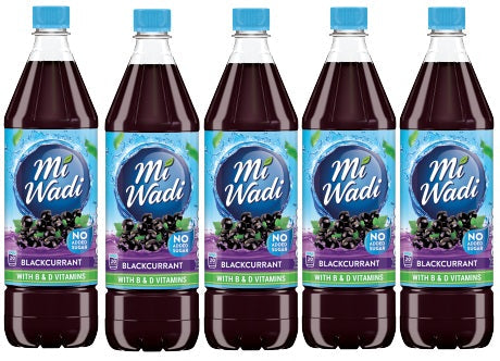 5  x Mi Wadi Blackcurrant 1Ltr
