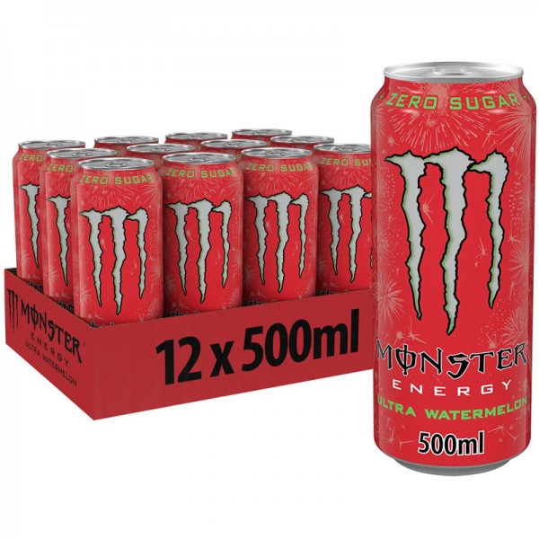 12 x Monster Energy Ultra Watermelon 500Ml
