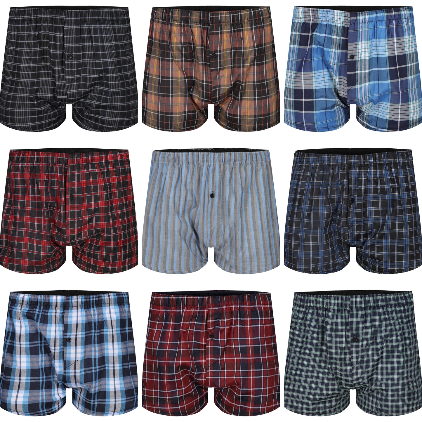 Payden 3 Pack Check Boxer Shorts