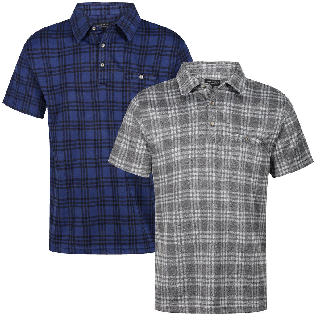Charles Norton Wiggins Check Polo Shirt