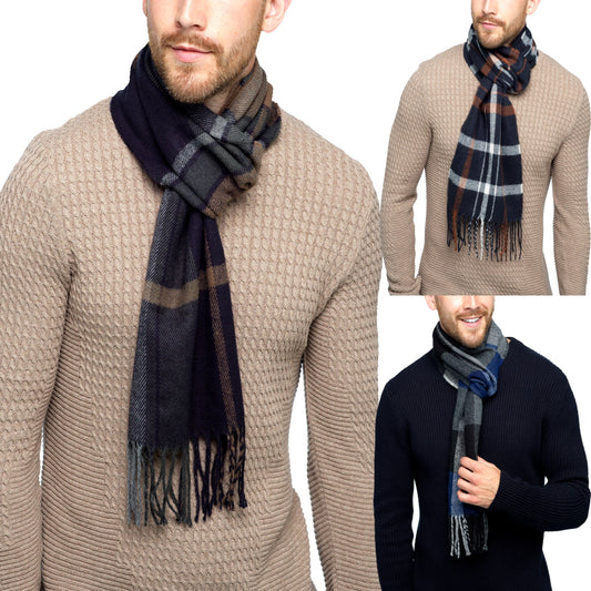 Tom Franks Check Scarf With Tassel