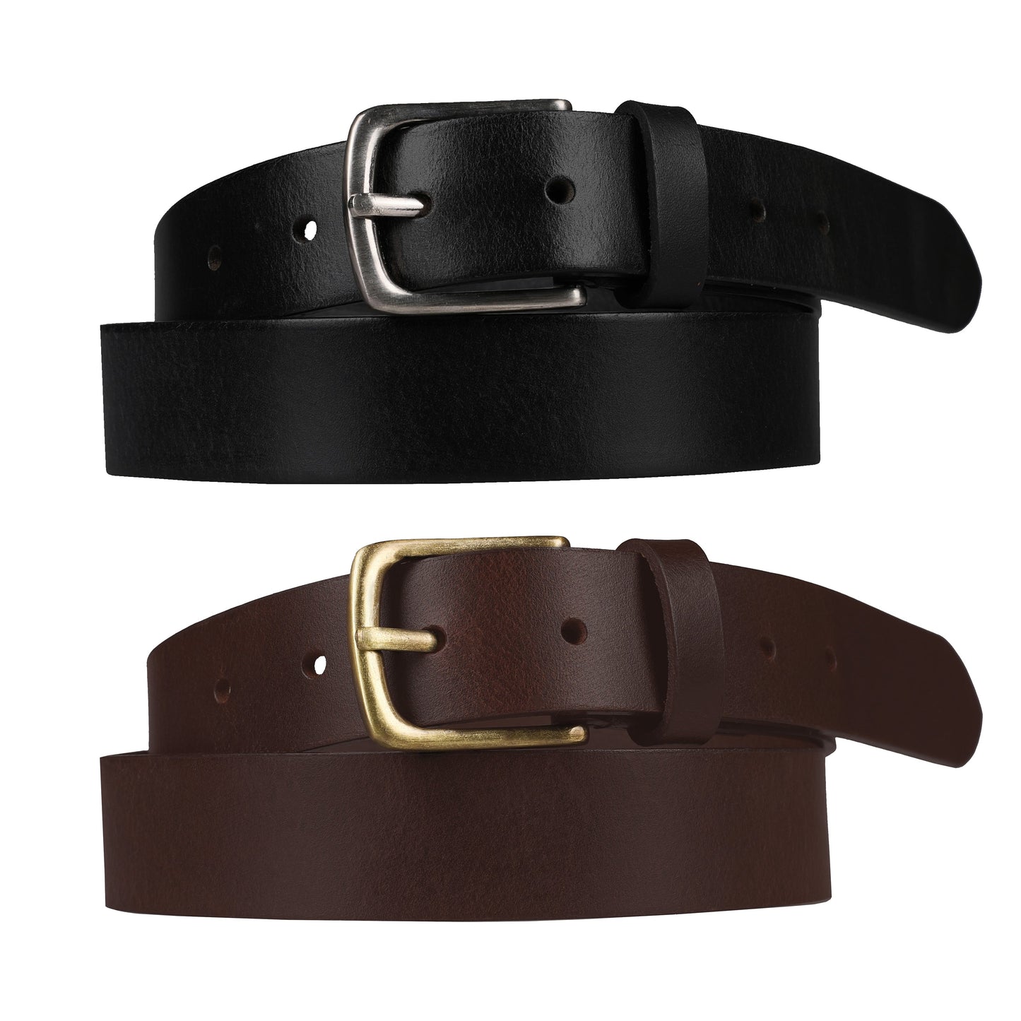 Outback 1.25" Wide Round Buckle Full Grain Leather Belt